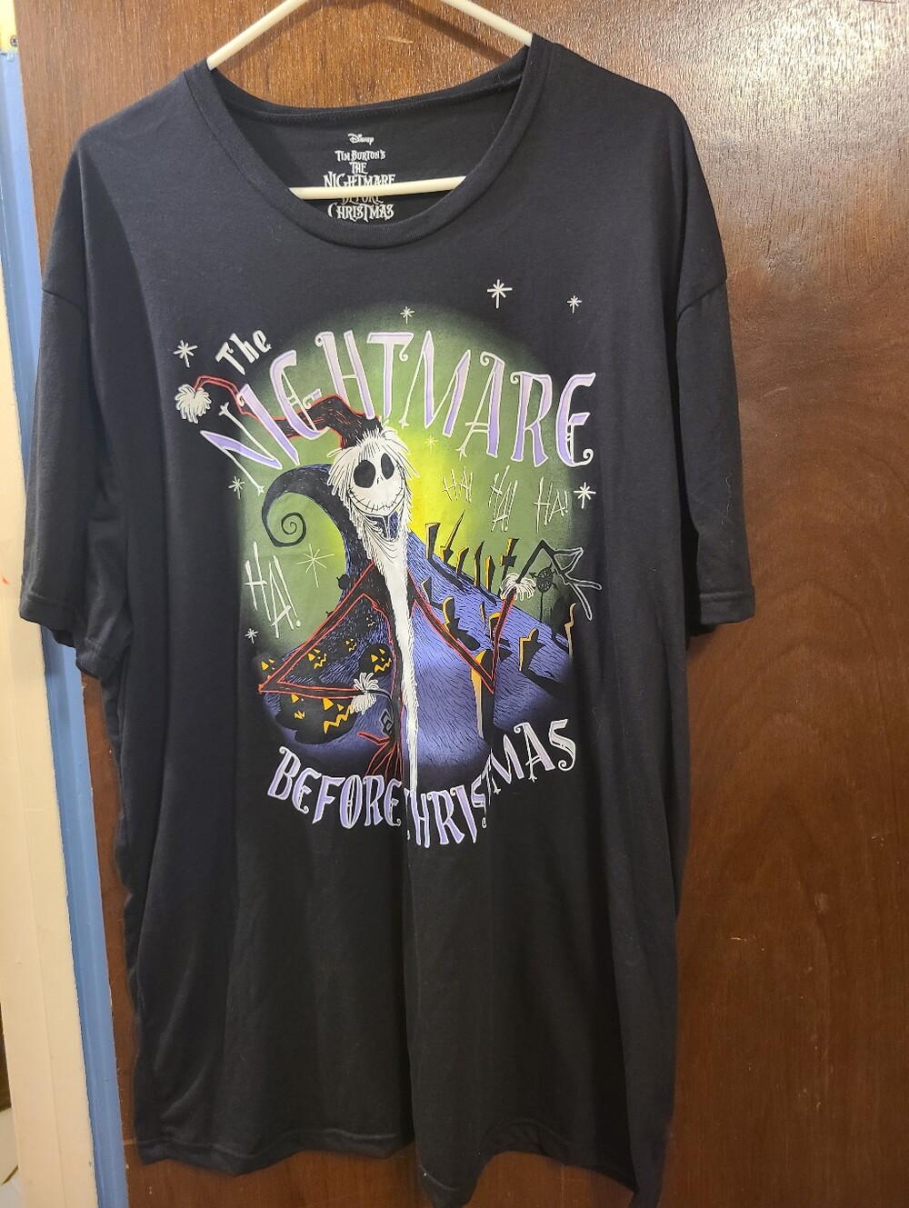 The Nightmare Before Christmas Ladies T-Shirt Black 2XL Disney Jack Skellington,
